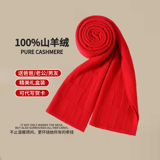EGW international luxury brand 100% pure cashmere fashion 2026 new warm neck scarf birthday holiday gift Shangqing gift box
