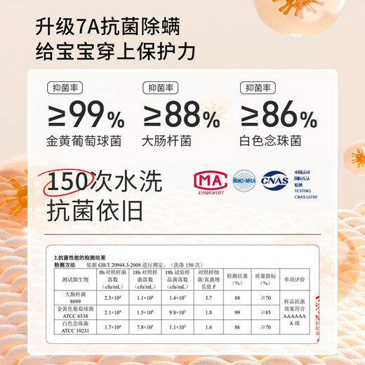 JOYNCLEON Newborn Baby Pure Cotton 7A Antibacterial Jumpsuit Baby Winter Pajamas Infant and Toddler Four Seasons Climbing Suit Naifu Taotao 66cm 3-6 months Recommended weight 6.8-8.9kg