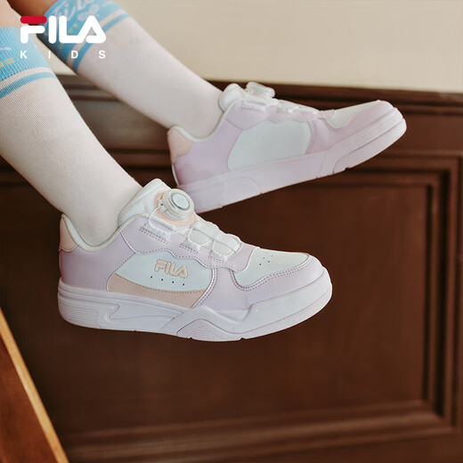 Fila Children's Shoes Children's Casual Shoes Autumn New Style BOA Rhythmic Sneakers for Middle and Big Boys and Boys Fila White/Clam Pearl Powder-PSS 38 Inner Length 24.0cm Inner Length 24.0cm