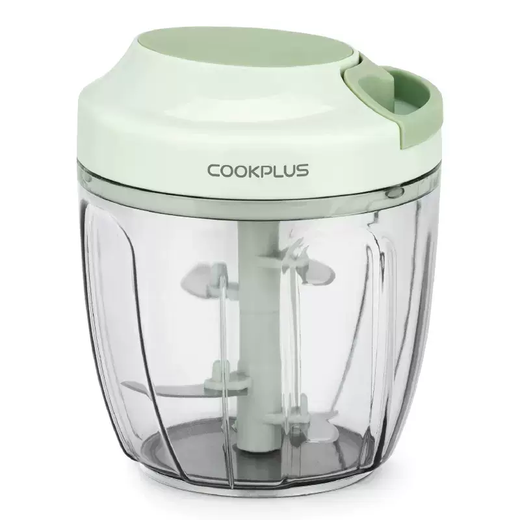 Yusenyile cooking household buckle manual crushing buckle mixer small garlic pepper ginger dumpling stuffing transparent bowl CKS317900ml 5 blades