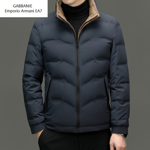 Emporio Armani EA7 Armani 2026 winter new down jacket men's casual solid color stand-up collar white duck down warm down middle-aged men gray M 170