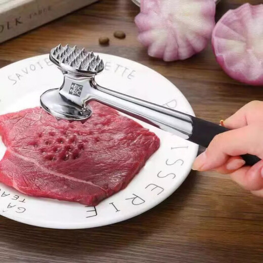 Молоток для разрыхления мяса Xideli, бытовой двусторонний молоток для мяса, молоток для стейка из нержавеющей стали, молоток для разрыхления мяса, молоток для размягчения мяса, специальный кухонный двусторонний молоток для разрыхления мяса, нержавеющая сталь 304, пищевой сорт