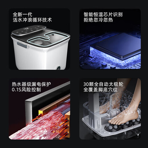 Mrs. Monkey Foot Bath Bathtub Electric Heated Fully Automatic Massage Foot Basin Intelligent Constant Temperature Over the Knees for Household Use Practical Birthday Gifts for Parents, Mothers, Old Women and Elders Birthday Gifts for Girls, Ladies, Wife, Dad, Boyfriend, Elderly Husband, High-end Health Care