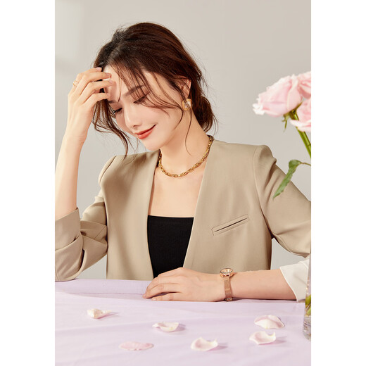 TERRE BLEUE Small Suit Women's 2026 Spring and Autumn New Style Commuting Short Suit Jacket Women's Loose Versatile Slim Top