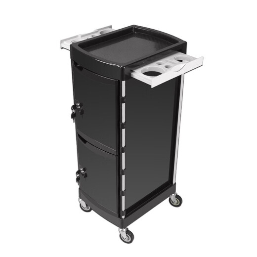 Zhong Zhanggui Hair Salon Tool Trolley with Lock Hair Salon Supplies Trolley Tool Cabinet Barber Shop Trolley Perming and Dyeing Tool Trolley Exit 042 Six-layer Lockable White Wing Big Black Wheel 85x30x40 Official Standard