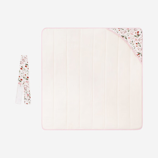 YEEHOO newborn baby blanket antibacterial clip constant temperature cotton bag single bamboo cotton baby out swaddle anti-jump baby blanket spring and summer style flower cluster poem paper cherry blossom powder 90 90cm