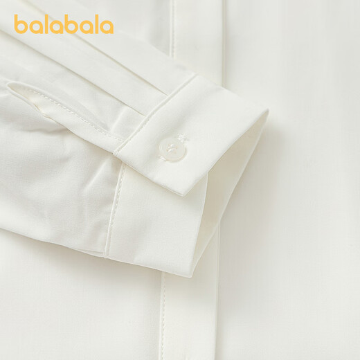 BALABALA Shopping mall same style BALABALA girls' shirt children's long-sleeved 2025 new autumn cool vest two-piece set original white 10101 150