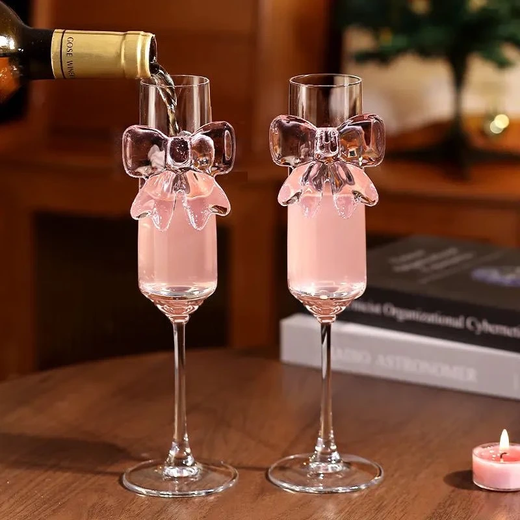 NQYW Goblet Champagne Glass Crystal Champagne Glass Sparkling Wine Goblet Set Home Creative Ins Wine Juice Champagne Glass 1 Pack