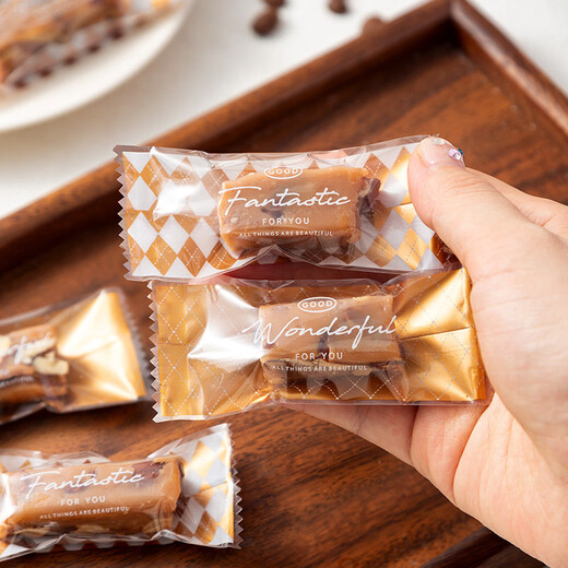 Sanqihu Toffee Sea Salt Almond Transparent Packaging Bag Nougat Machine Sealed Snowflake Crispy Milk Jujube Cookies Candy Paper Fruit Individually Thick 4 9.5 Space Rabbit Four-in-One/Thickened 200 PCs Hot Selling