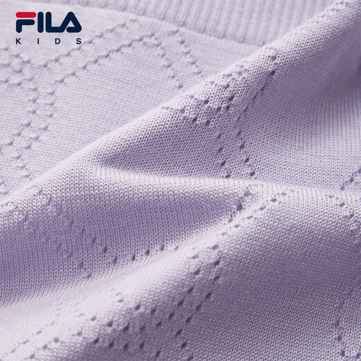 FILA children's clothing dress 2026 spring new style girls and children's fake two-piece woolen pleated skirt cloud white-WT 105