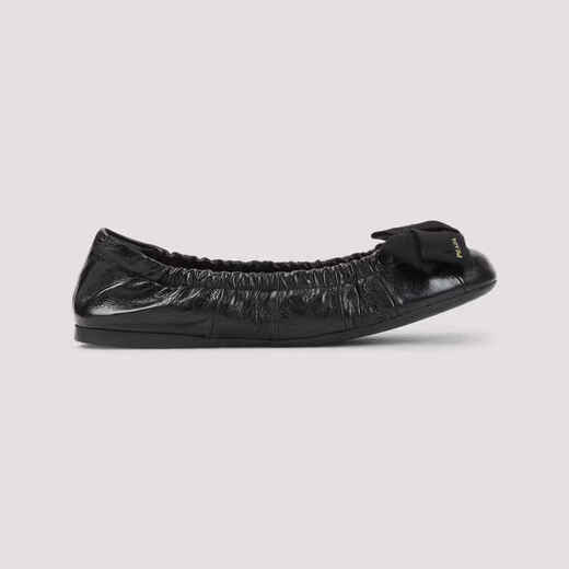 PRADA SS26 Light Luxury Women's Black Leather Ballet Flats BLACK 20 | 37.5 IT