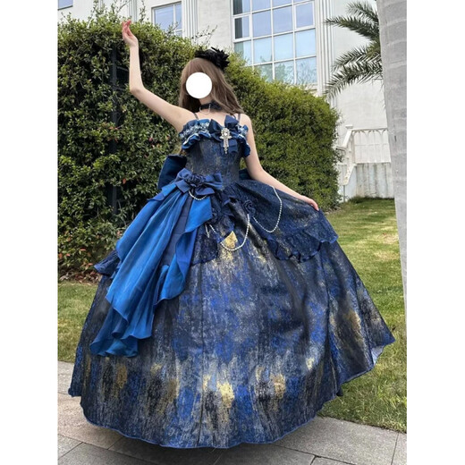 Chongyou lolita flower wedding evening dress female sexy student day adult ceremony annual meeting host princess dress green L