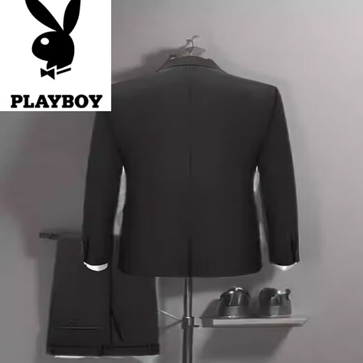 Playboy (PLAYBOY) European station suit men's slim Korean version youth spring and autumn light and breathable simple casual suit jacket single suit top gray XL recommended 130-150Jin Jin equals 0.5 kg