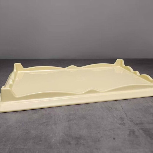 Pupan melamine imitation bamboo wood grain thickened hot pot restaurant shabu-shabu dish rectangular creative barbecue plate fresh-cut beef dish shabu-shabu dish 10-piece 14-inch beef shabu-shabu dish (2528-14)