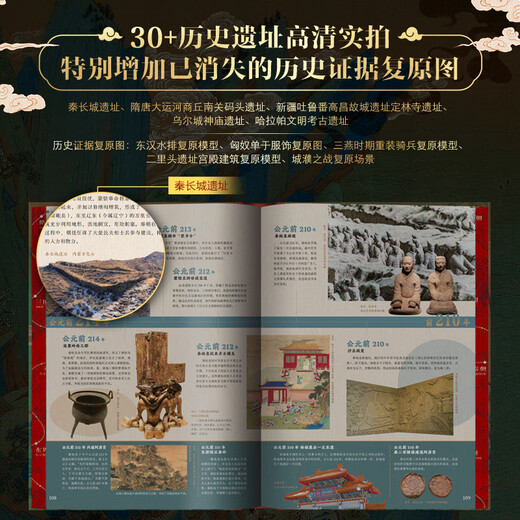 Chinese History on Timeline Brown Sugar Aesthetics Gift of Qin Shihuang Print Bookplate + 5 Twelve Hours Historical Atlas + Envelope