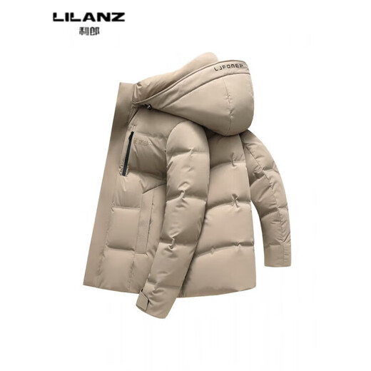 LILANZ, новинка зимы 90, мужской пуховик с капюшоном и утиным пухом, утепленный и теплый, деловой, однотонный, простой и универсальный тренд, черный 14XL (190)