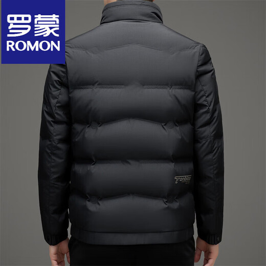ROMON зима 2025, новый стильный пуховик, модный мужской короткий утепленный теплый воротник-стойка, красивый мужской пуховик, черный 23012 M