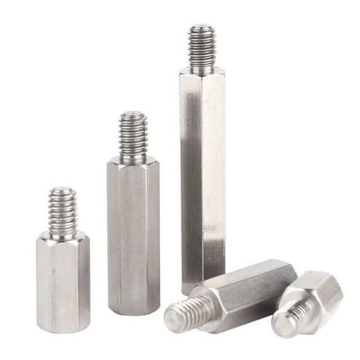 CLCEY factory wholesale 04 stainless steel single head hexagonal stud M4M6 single-pass chassis motherboard screw connection column isolation M4*10+600 pcs