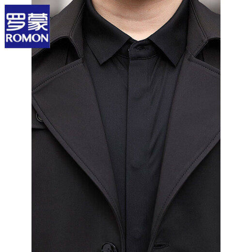 Luo Meng high-end men's windbreaker spring and autumn casual jacket slim short business versatile men's fashion versatile top dark green M 170 recommended 100-125 Jin Jin equals 0.5 kg