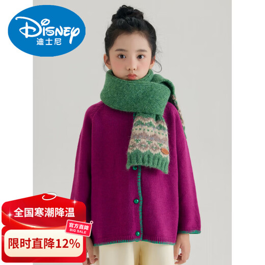 Disney red children's scarf New Year's atmosphere winter Fair Isle style thickened warm and cold windproof neck scarf for women red