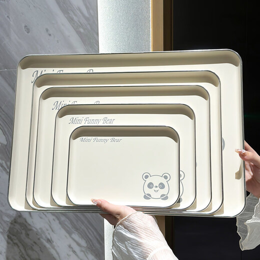 Tuojin German imported quality ins wind support tray rectangular large household tea tray plastic living room cup tea cup pick-up cocoa small-medium-large 3 pack_Store Manager