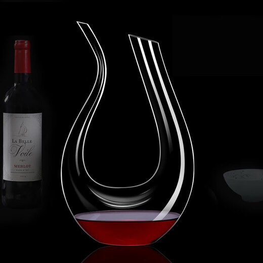 Tuojin German imported quality decanter crystal glass with handle decanter lead-free red wine divider red wine jug red wine medium wine spoon 500ml