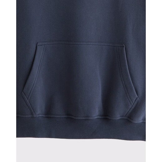 Abercrombie & Fitch American retro simple comfortable trendy daily LOGO fleece hooded sweatshirt 26 spring men's 122-6176 dark navy blue S (175/92A)