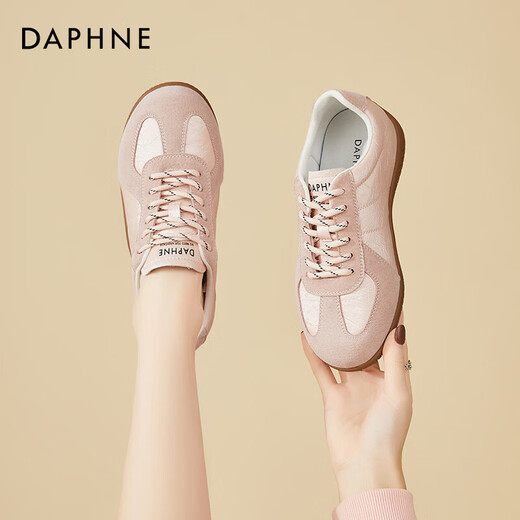 DAPHNE Daphne flat moral training shoes for women 2026 spring new women's shoes versatile soft sole casual shoes pink single layer heel height 3cm 35 (225mm) standard size