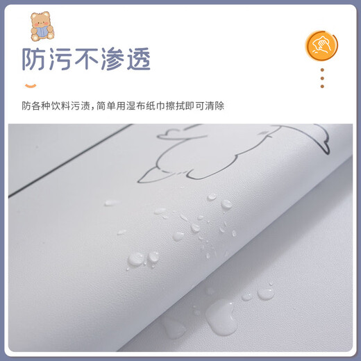 Pupan desk mat student study desk children's special girls class desktop oil-proof and waterproof computer tablecloth 201 Strawberry White Rabbit 70x120cm