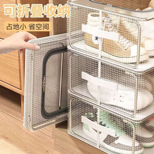 Yusenyi transparent shoe storage box thickened large capacity dust-proof and moisture-proof shoe box household under-bed clothing storage box 1 pack can store shoes, clothes, etc. 60x30x15cm