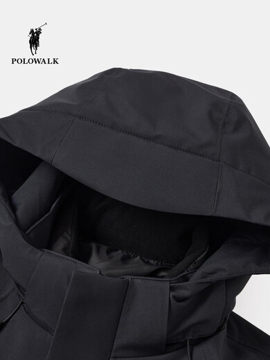 POLOWALK【一衣三穿】男式羽绒服2025冬季新品90鸭绒连帽立领外套 深藏青 充绒量约53g~66.9g 2XL 185/2XL