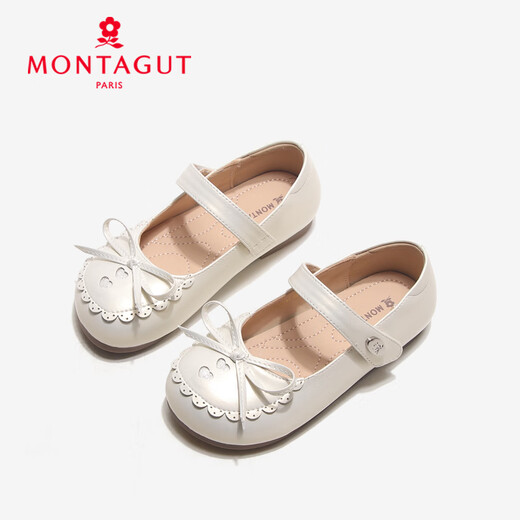 Montagut Girls' Leather Shoes Spring 2026 New Children's Soft Soled Campus Shoes Little Girls Performance Shoes