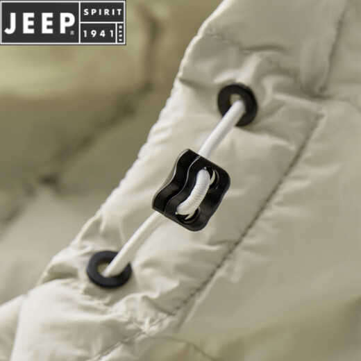JEEP SPIRIT winter new down jacket for men and women couples hooded thickened white duck down windproof and warm quality down autumn and winter jacket men's black L