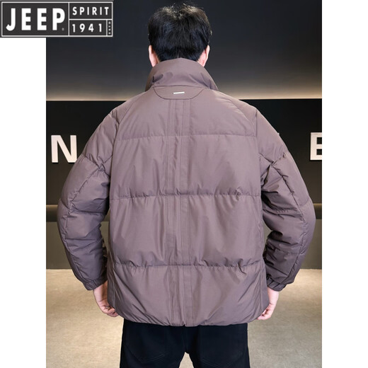JEEP Jeep Men's Down Jacket Stand Collar Winter 2026 New Extreme Cold Short Winter Clothes Warm Youth Jacket Men's Black M 95-115Jin Jin is equal to 0.5 kg