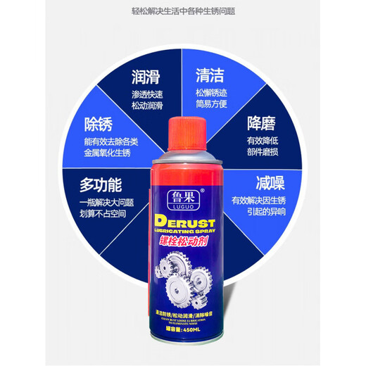 Full box of bolt loosening agent, loose screws and rust remover, strong rust-proof, rust-lubricating and loosening agent, large bottle 450ml (24 bottles), bolt loosening agent 450ml