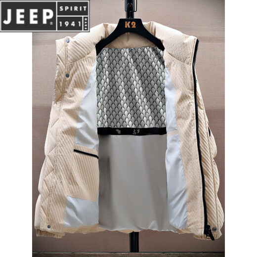 JEEP SPIRIT новый национальный стандарт пуховик для мужчин зима 2025 новая модная свободная утолщенная теплая куртка с тремя защитой с капюшоном для мужчин бордовая графеновая технология накопление тепла новый национальный стандарт M подходит для 80-105 Jin Jin равен 0,5 кг