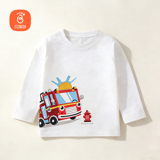 Babyprints children's T-shirt long-sleeved cotton bottoming shirt for boys and girls, spring and autumn tops, soft and versatile autumn clothes Bus 110
