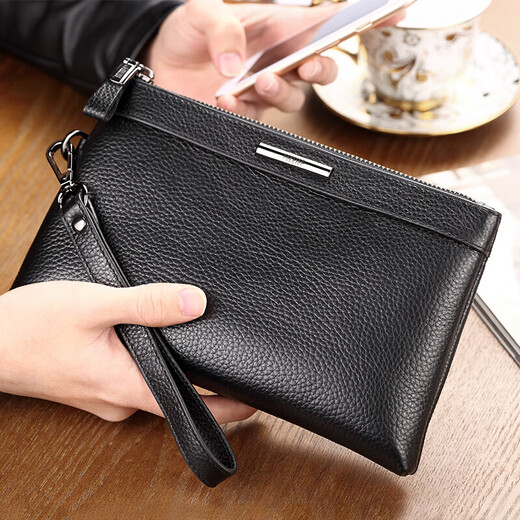 Pai Baojue men's handbag first-layer cowhide soft clutch bag casual multi-functional clutch bag envelope bag birthday gift