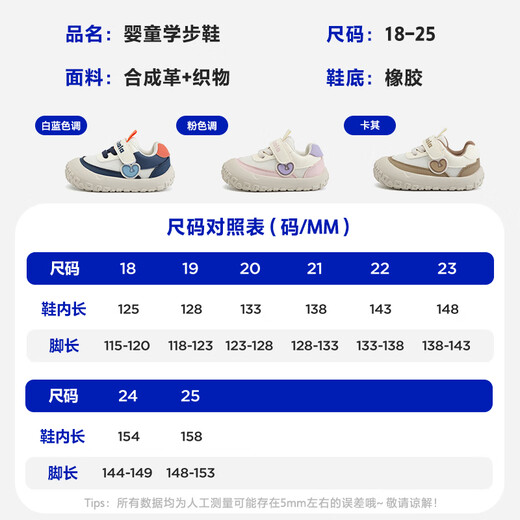 Minibala children's shoes, children's toddler shoes, spring new baby breathable lightweight sports shoes, infant and child anti-collision soft-soled mesh shoes, khaki size 23, suitable for feet 13.8-14.3cm long