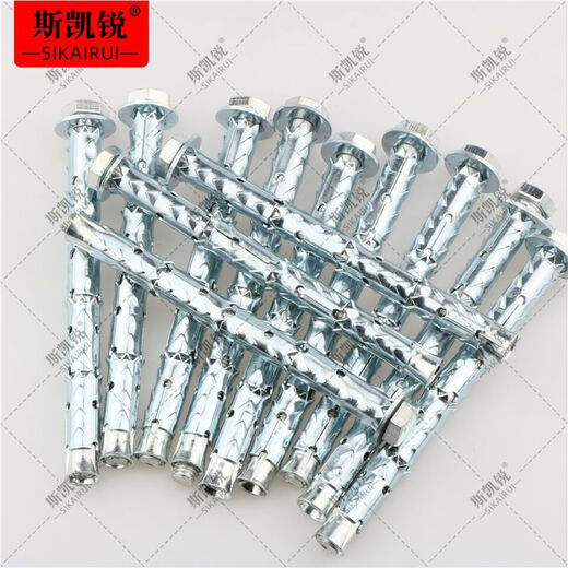 CLCEY hollow brick barbed expansion screw M8 lightweight brick bubble brick wall anchor extended version wall screw rod full box external expansion M8*60480 box SF Mail