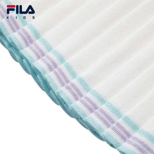 FILA children's clothing dress 2026 spring new style girls and children's fake two-piece woolen pleated skirt cloud white-WT 105