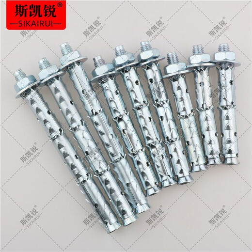 CLCEY hollow brick barbed expansion screw M8 lightweight brick bubble brick wall anchor extended version wall screw rod full box external expansion M8*60480 box SF Mail