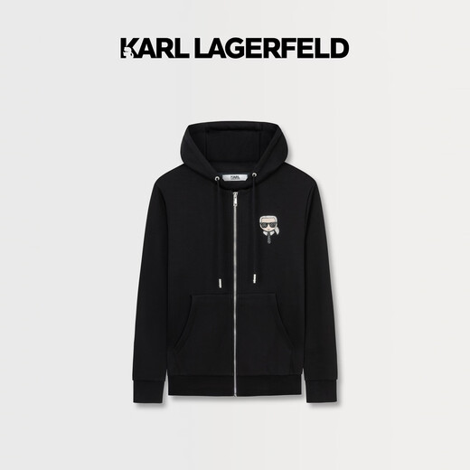 Karl Lagerfeld 100% cotton beaded hooded sweatshirt jacket 26 spring new men's clothing Lafayette