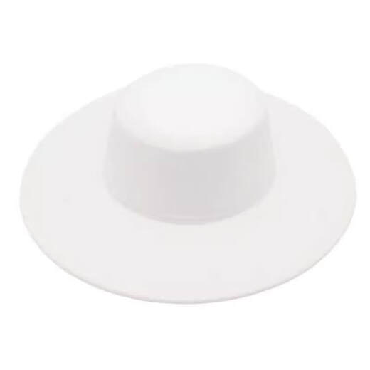 Top Hat Women's Fashionable Black Top Hat Summer British French Hepburn Style Flat-Brim High-end Knight Hat Black and White MZ1443 White White One Size