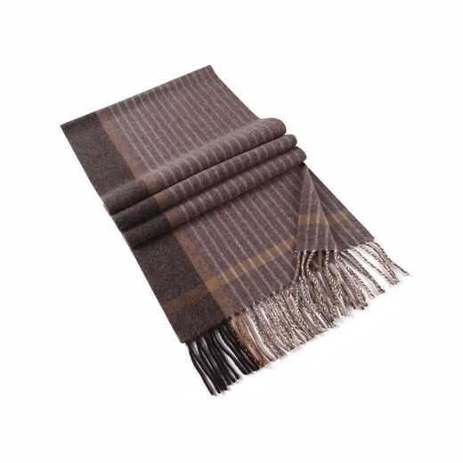 YOUNGOR Striped Cashmere Blended Scarf Same Style Flagship Store in the Mall Beige One Size
