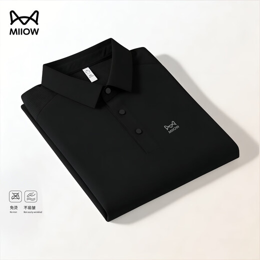 MiiOW ice silk quick-drying polo shirt men's 2026 spring and summer new short-sleeved T-shirt high-end men's sports tops casual wear