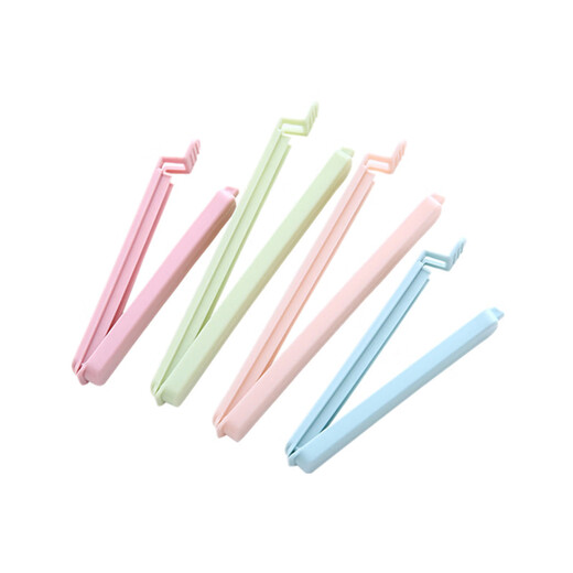 Yusenyi plastic sealing clip food preservation clip kitchen snack sealing clip tea milk powder bag clip small light blue 5 pack sealed