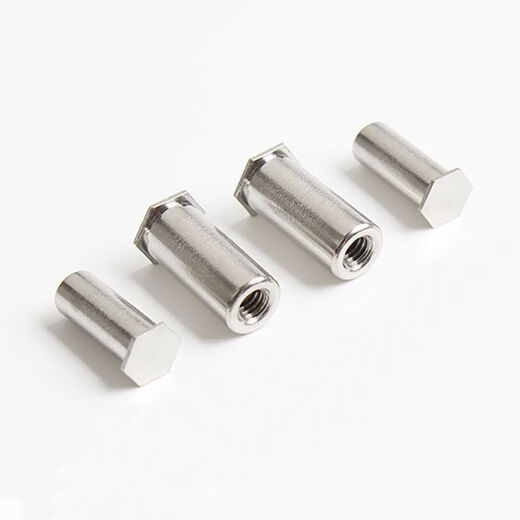 CLCEY blind hole pressure riveting stud M4M5M6 stainless steel nut column hexagonal extension fastener BSOS screw extension column BSOS-M4-191500 bottom holes 6 points 0