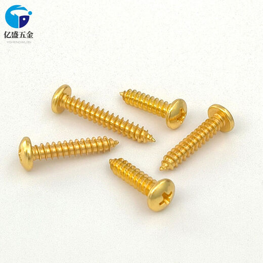 Gold 304 stainless steel self-tapping screws Cross round head wood screws extended self-tapping screws M2M3M4M5M6 M2*18200 pcs