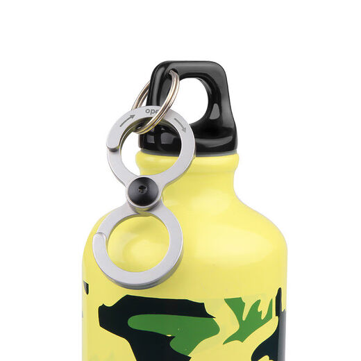 Outdoor 8-shaped hanging buckle multi-function 8-shaped carabiner travel backpack water bottle buckle camping hook key chain silver